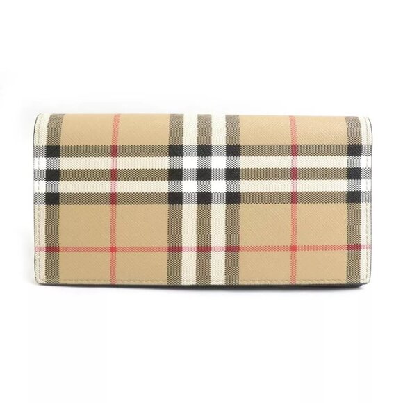 BURBERRY Bifold Long Wallet Beige/Multicolor PVC - Picture 1 of 8